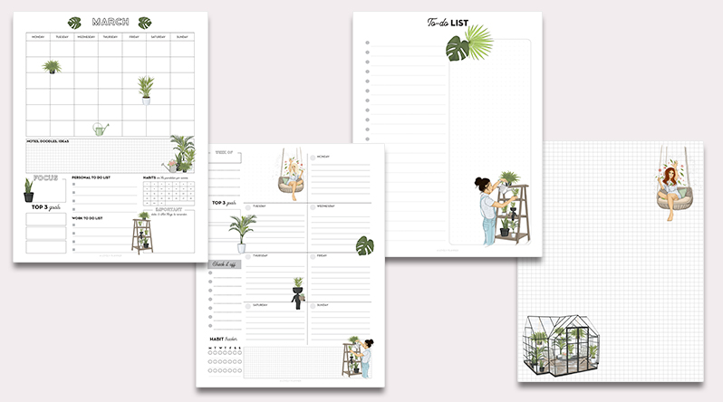 Free Printable Planner Pages Plant Lady
