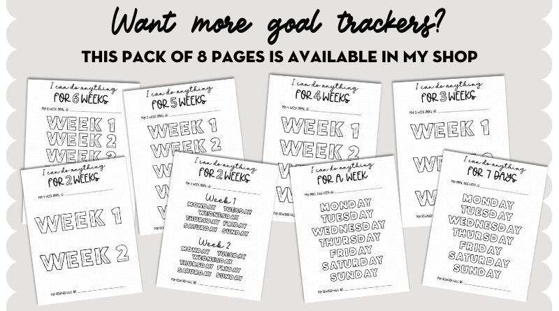 Printable Goal Tracker Bullet Journal