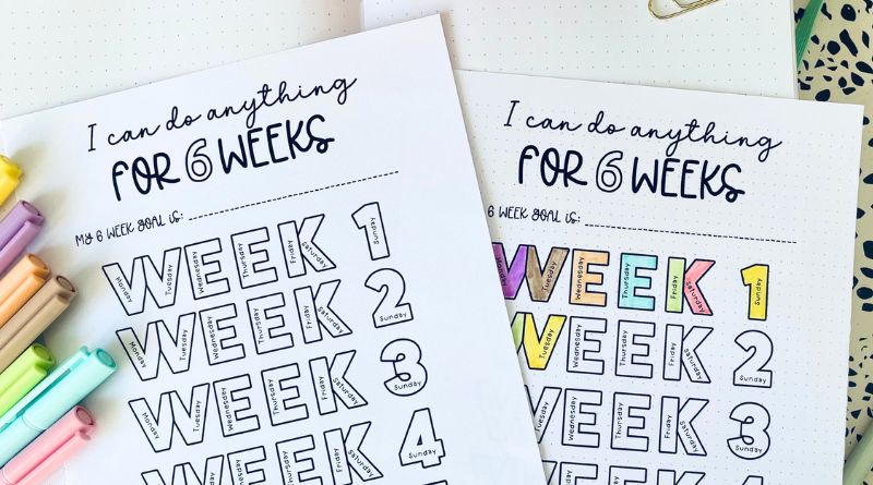 6 week goal tracker printable free