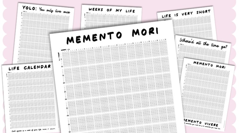 10 Free Printable Memento Mori Calendars