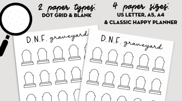 Free Printable DNF (Did Not Finish) Book Tracker Templates - Lovely Planner