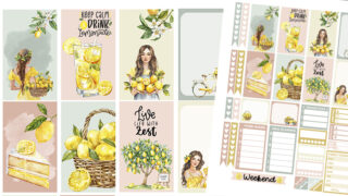 Planner Stickers Weekly Kit Lemon Garden