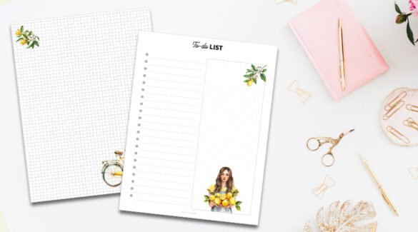Free Printable Planner Pages for Summer - Lemon theme - Lovely Planner