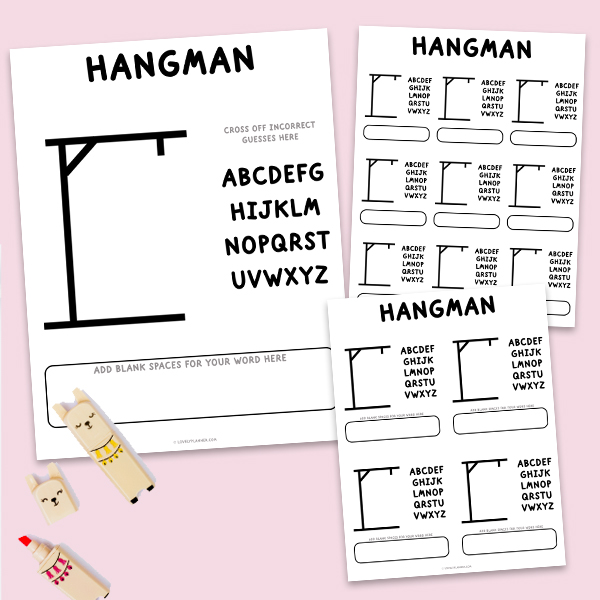 Free Printable Hangman Game