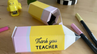 Free Printable 3D Pencil Gift Box Teacher Appreciation