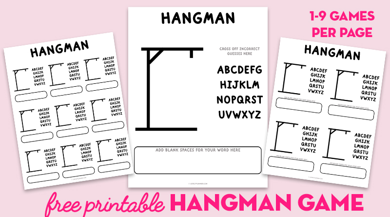 Free Printable Hangman Game