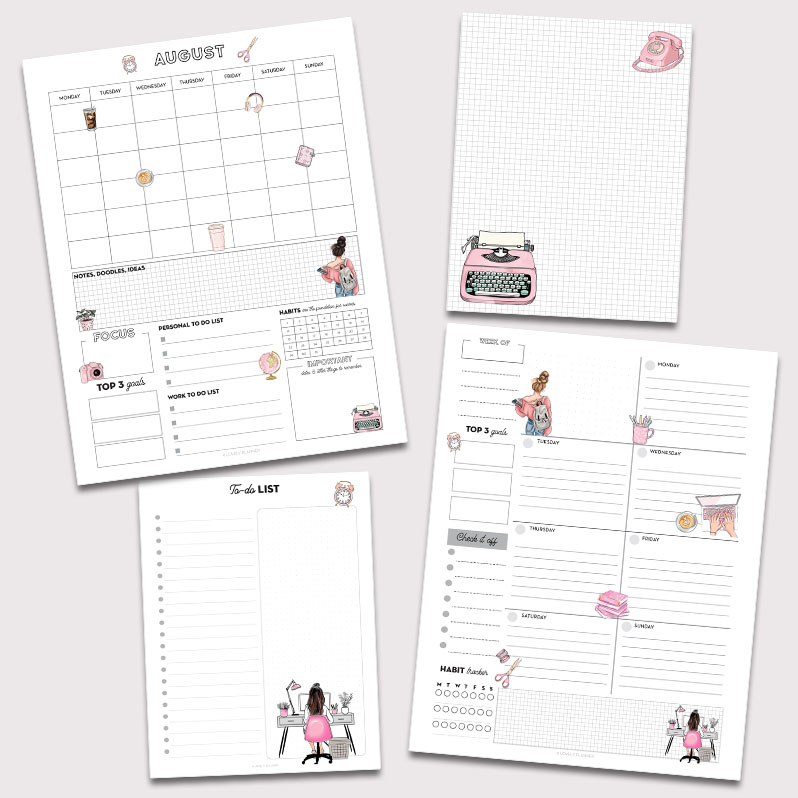 Free Printable Planner Pack August