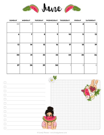 June 2027 Calendar Printable