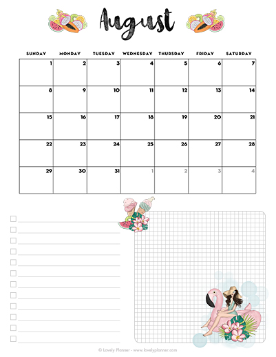 August 2027 Calendar Printable