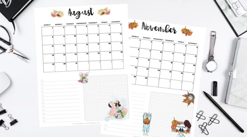 Free Printable Cute 2027 Calendar