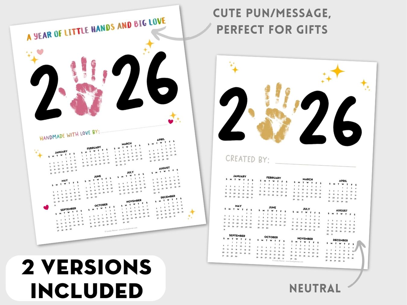 2026 handprint calendar freebie