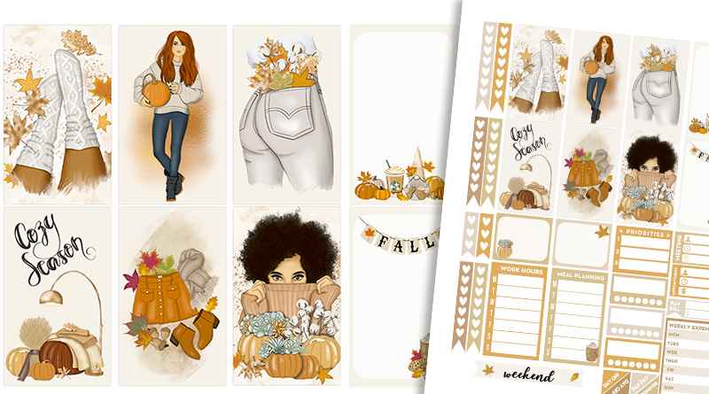 Free PrintableFall Planner Stickers Weekly Kit
