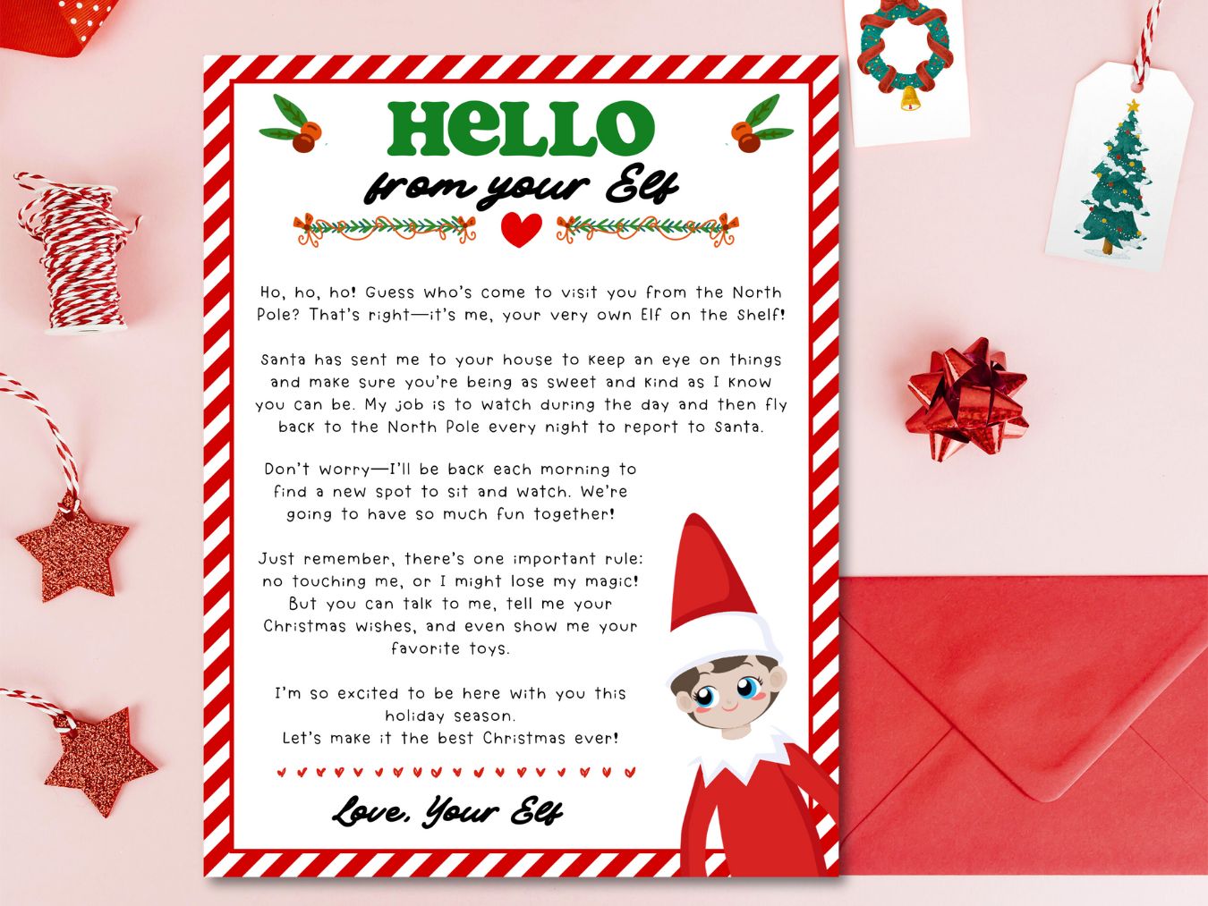 Free Printable Elf Arrival Letter