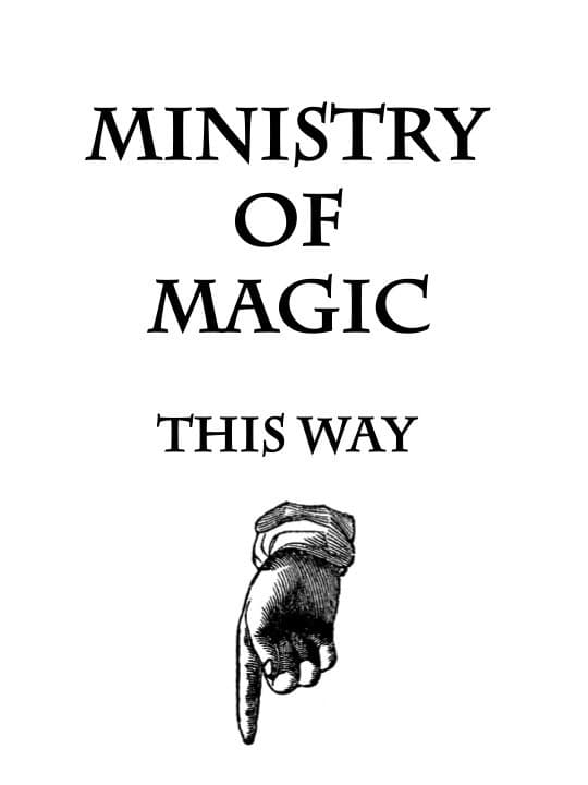 Printable Ministry of magic this way