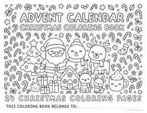 Free Printable Advent Calendar Coloring Book – 24 Days of Christmas ...