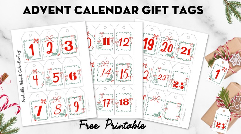 Free Printable Advent Calendar Tags