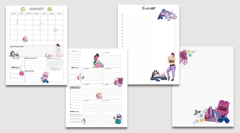 Free Printable Planner Pack Fitness