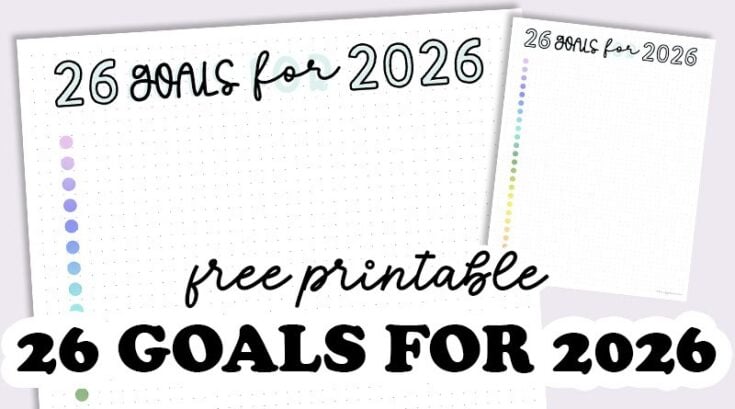 Free 26 Goals for 2026 Printable Tracker - Lovely Planner