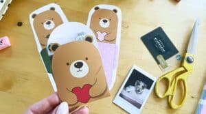 Free Printable Valentine’s Day Bear Gift Card Holder Tags