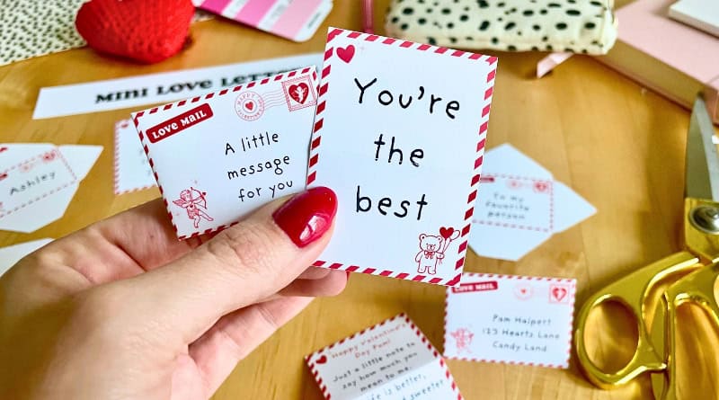 Free Printable Mini Valentine's Day Love Letters