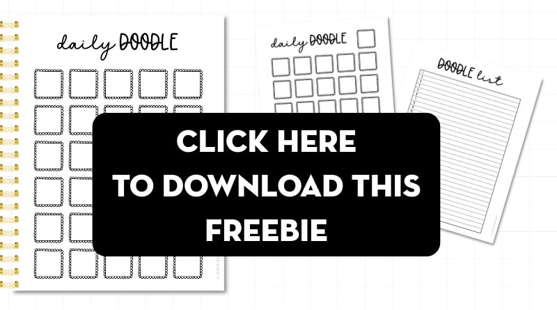 Free Printable Doodle a Day Bullet Journal Template