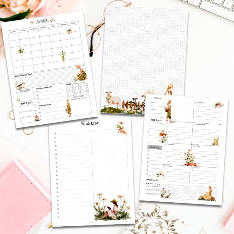 Free Printable Planner Pack for Spring - Lovely Planner