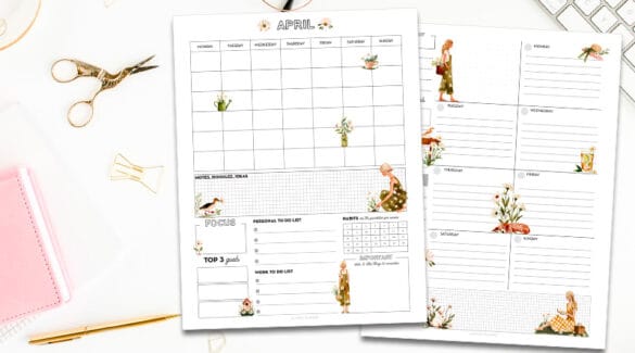 Free Printable Planner Pack for Spring - Lovely Planner