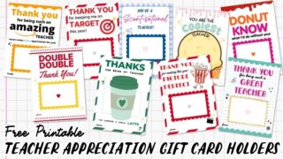 Free Printable Teacher Appreciation Gift Card Holder