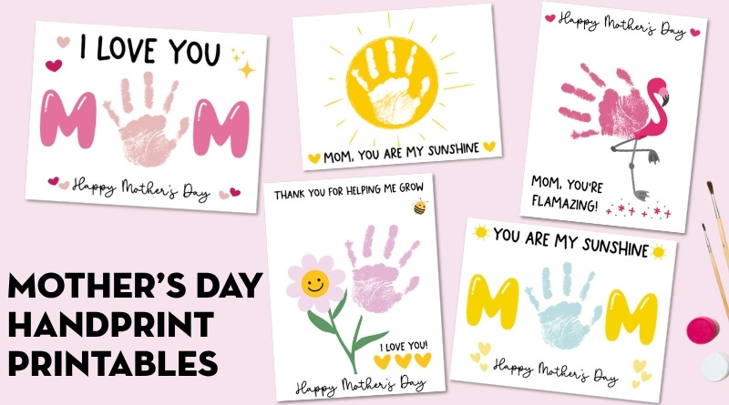 Free Mother's Day Handprint Printable Pages