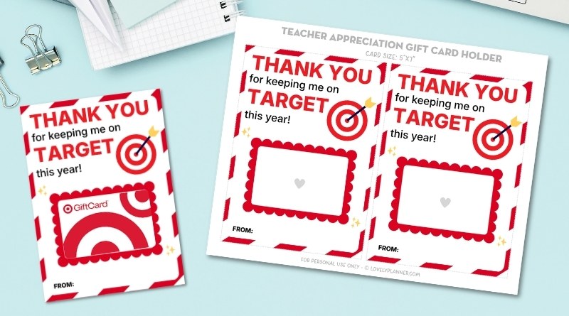 Target Teacher Appreciation Gift Card Holder
