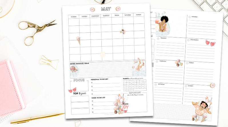 Free Printable Planner Pack May good Vibes