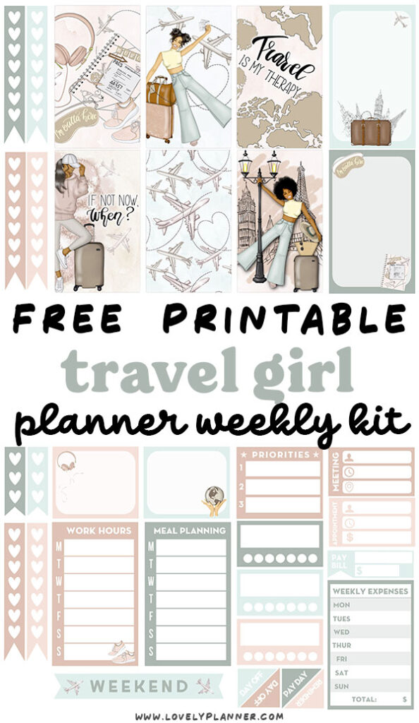 Free Planner Sticker Weekly Kit Travel