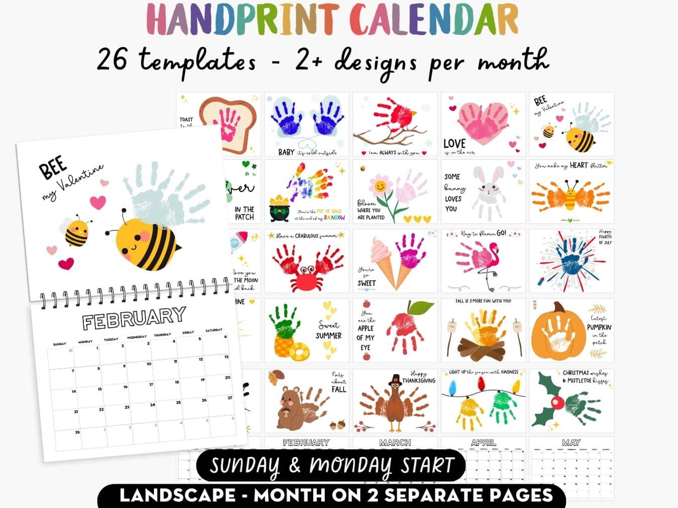 Printable Handprint Calendar