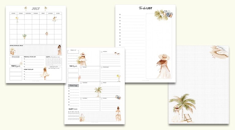Free Printable June Planner Pages - Lovely Planner