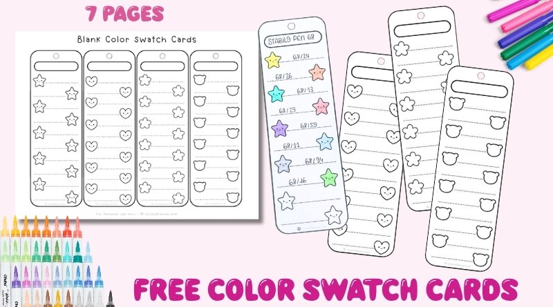 Free Printable Color Swatch Cards