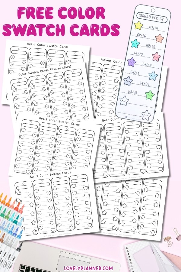 Cute Color Swatch Cards