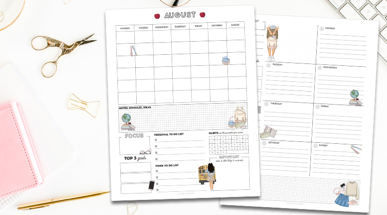 Free Printable Back to School Planner Pack