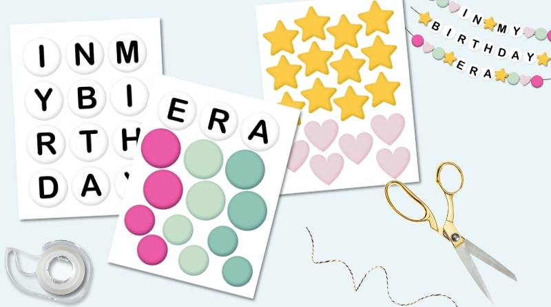 In my birthday era printable banner