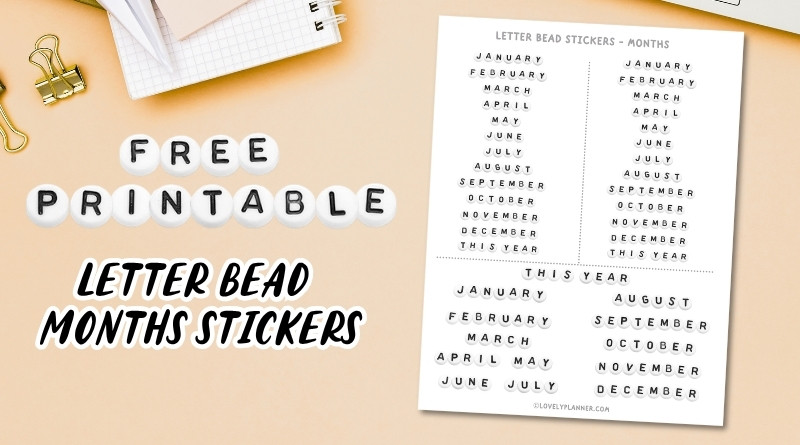 Free Printable Letter Bead Stickers