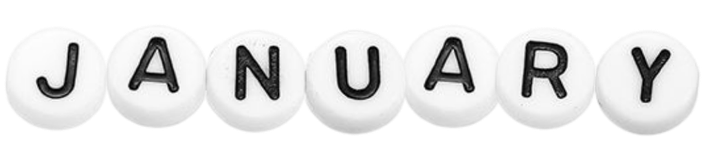 Letter Bead Stickers January
