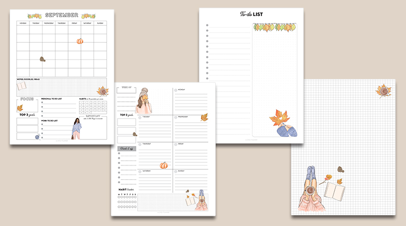 Free Printable Planner Pack September