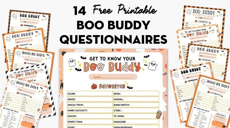 Printable Halloween Gift Exchange Questionnaire