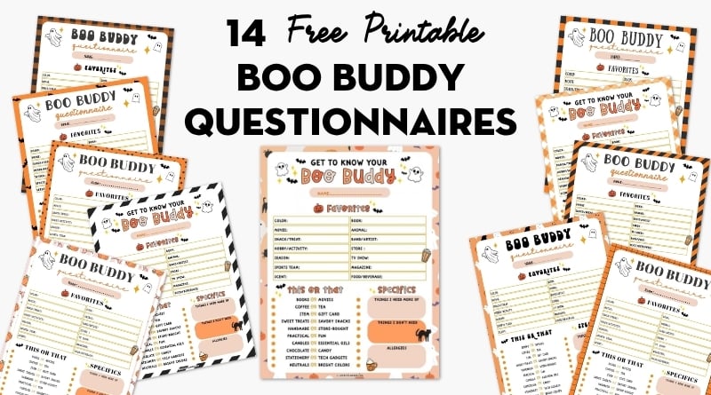Printable Halloween Gift Exchange Questionnaire