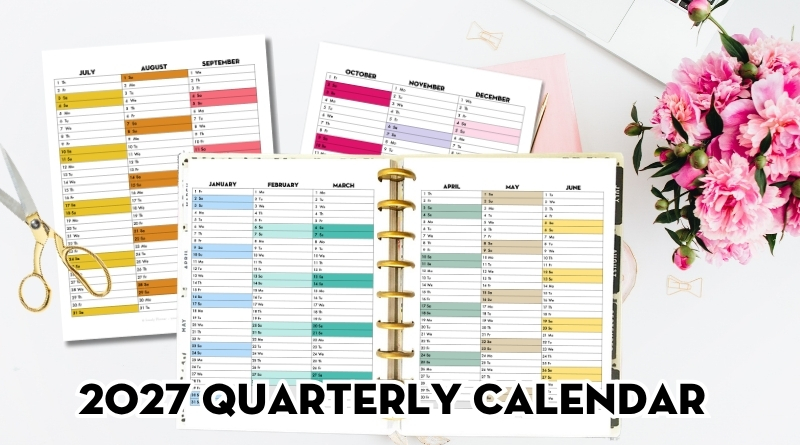 Free Printable 2027 Quarterly Calendar