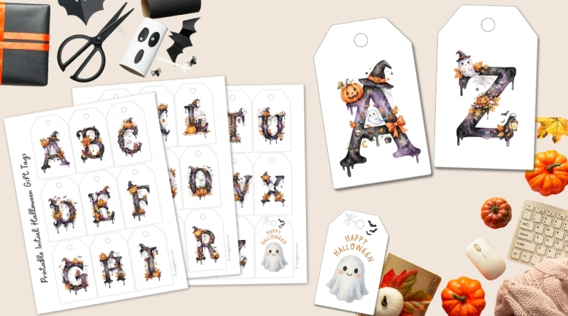Free Printable Alphabet Halloween Gift Tags