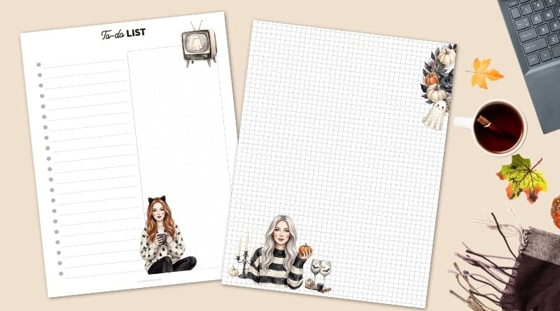 Free Printable Halloween Girl Planner Pack
