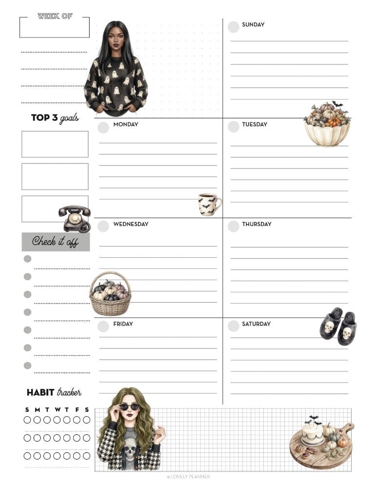 Weekly Planner Halloween